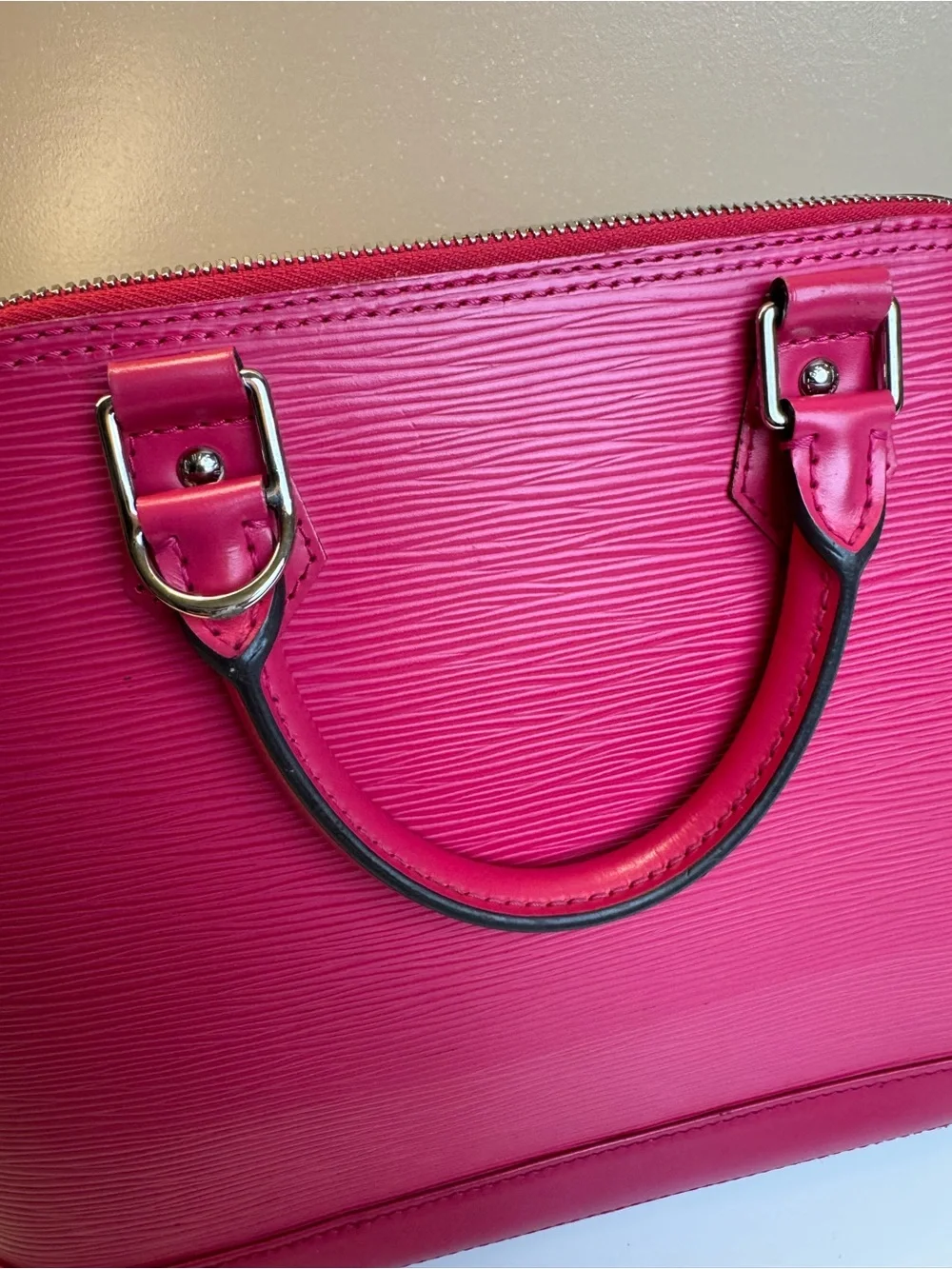 Louis Vuitton Alma PM Epi Leather Fuchsia Pink